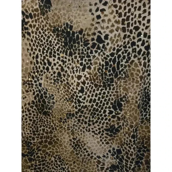Chico's Women's Animal Print V-Neck Blouse Size 2 12/14 Multicolor - Picture 9 of 10